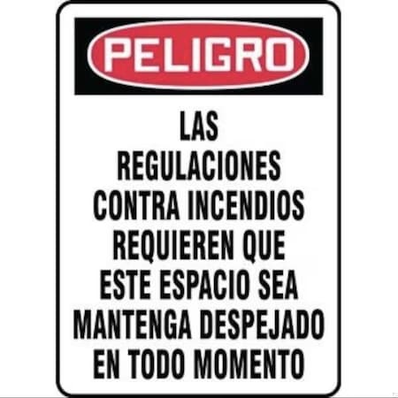 Accuform OSHA DANGER SAFETY SIGN FIRE SHMEXT102VP SHMEXT102VP